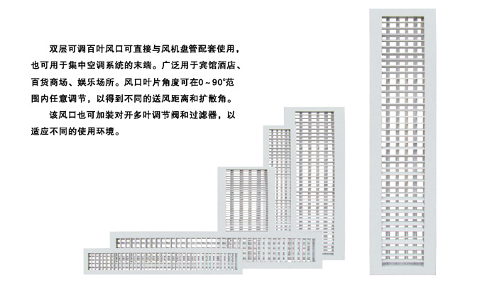 双层可调百叶风口（SBK）